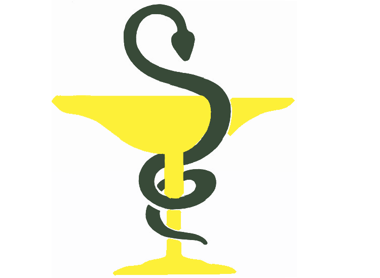 Taça de Higéia, taça com uma serpente enrolada nela, internacionalmente conhecida como símbolo da profissão farmacêutica.