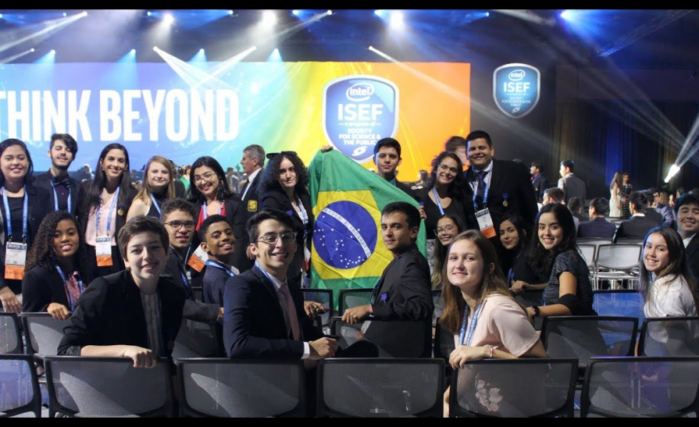 Parte da delegação brasileira durante a Intel ISEF 2019