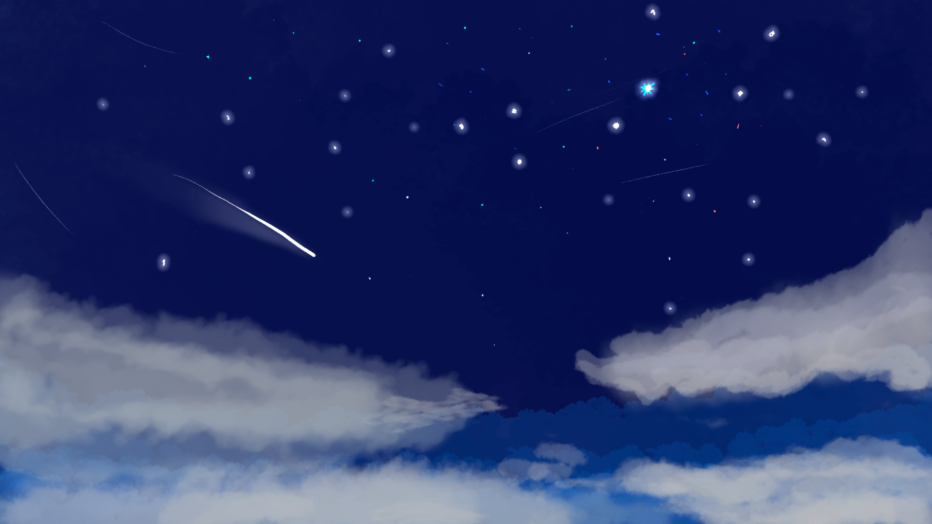 Anjo, estrelas, anime, ceu, HD wallpaper